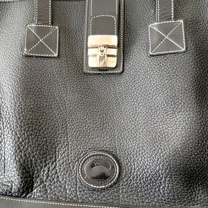 Vintage Black Pebble leather Dooney tote